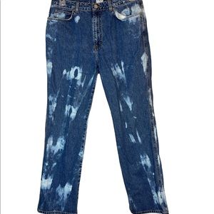 Calvin Klein Tie Dye Bleached Slim Boot Cut Jeans Size 12